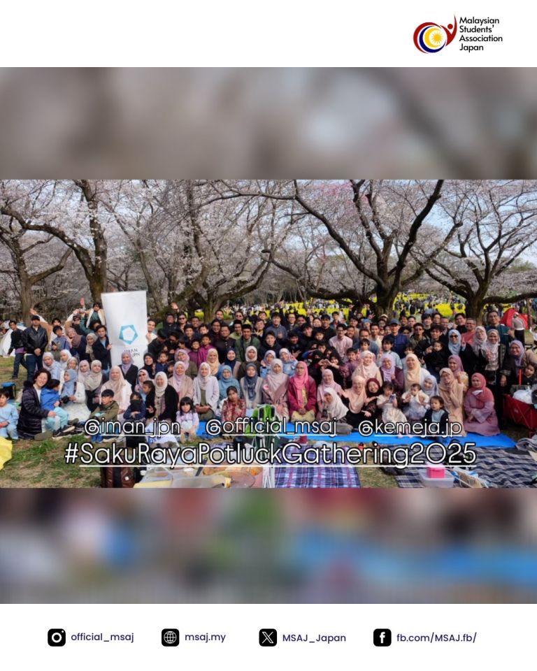 Msaj 9 SakuRaya 2025 - Potluck Hanami dan Raya Gathering di Showa Kinen Park
